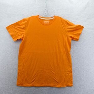 Homefield Shirt Men Extra Large XL Orange Short Sleeve Cotton Blend Casual Solid